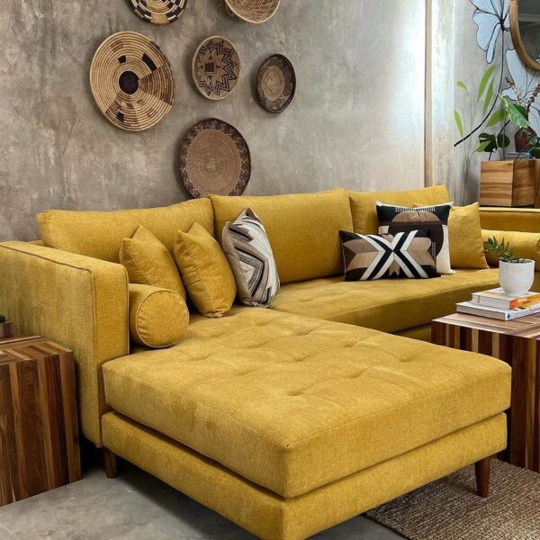 Elegant L-shaped sofa