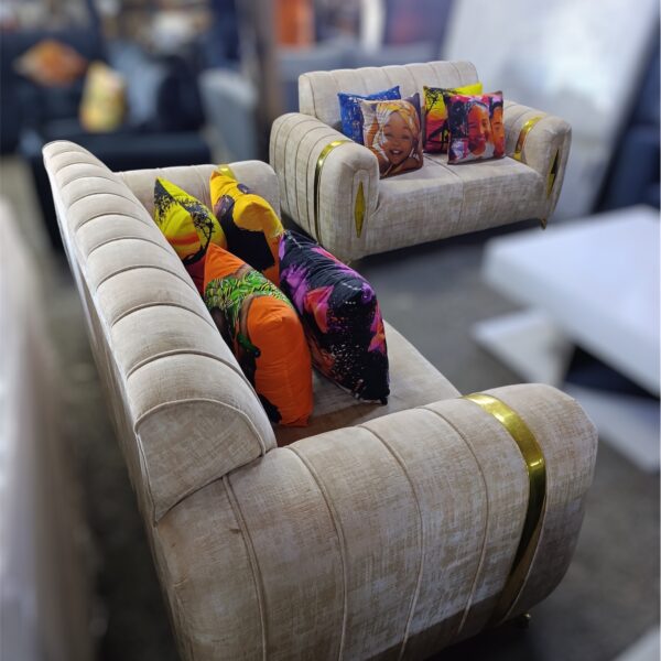 Luxurious beige 5 seater sofa