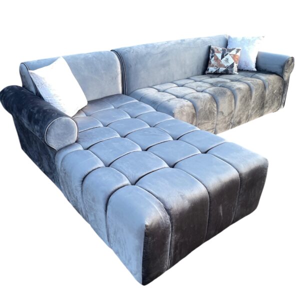 Grey L sofa