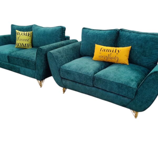 Elegant green 5 seater sofa