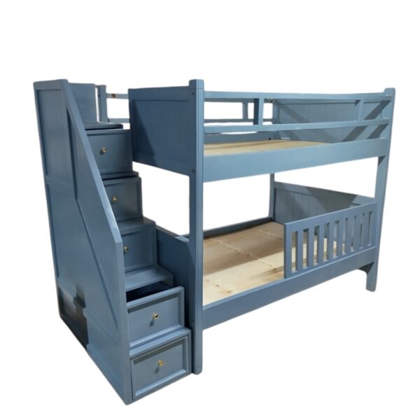 Elegant grey 4 by 6 double decker bed